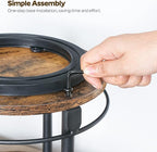 YATINEY Lazy Susan Organizer, Rotating Spice Rack, 2 Tier Spice Turntable Organizer, Industrial Turntable Spice Holder, for Kitchen Countertop and Cabinet, Compact and Versatile, Rustic Brown SR22BR - Image 9