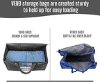 VENO Moving Bags, Wide Open Top, Clear Window, Gray, 4 Pack - Image 6