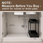 Under Sink Organizer for Bathroom & Kitchen, Large Capacity 2-Layer Sliding - Image 4