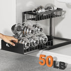 REALINN Under Sink Organizer, L-Shaped 2 Tier Pull Out Cabinet Organizer - Image 3