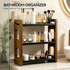 3-Tier Acacia Wood Bathroom Countertop Organizers and Storage, Vanity Bathroom Sink Organizer Shelf for Skin Care Makeup Cologne and Perfume, Small Countertop Storage Organizer for Dresser - Image 4
