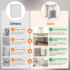 160L Laundry Hamper with Lid & Wheels, Rolling Laundry Basket with Bag - Image 5