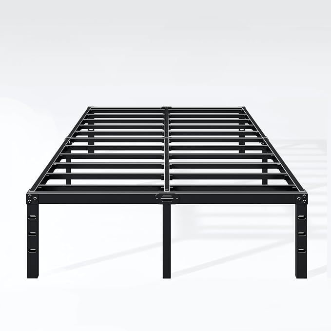 Hafenpo 12 Inch Full Bed Frame, Under Bed Storage, Black - Image 7