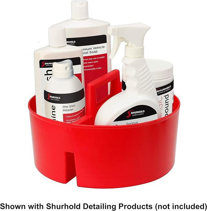 Shurhold 2404 Bucket Caddy Organizer for 5 Gallon Buckets, Holds Cleaning Supplies, Brushes & Bottles, Red - Image 3