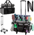 Large Rolling Cleaning Caddy with Wheels, Cleaning Supplies Organizer by wigojoy