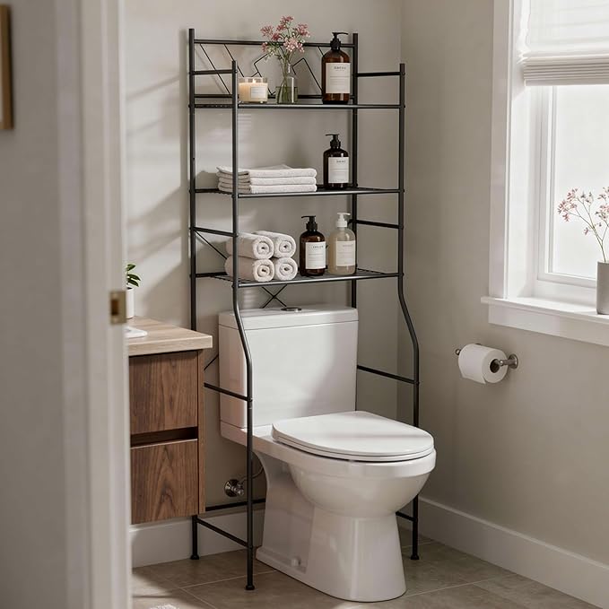 Home Zone Living Over-the-Toilet Bathroom Storage Cabinet Organizer by HomeZoneLiving