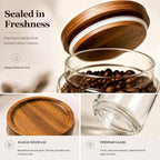 ComSaf Glass Jar with Acacia Wood Lid 34oz 1Pack, Food Storage Container - Image 5