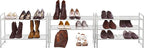 Simple Houseware 3-Tier Stackable Wired Grid Shoe Rack, Silver - Image 4