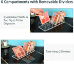JessLab Acrylic Organizers, Bathroom Organizer for Drawer, Cosmetic Display Cases for Vanity, Countertop, Desk, Kitchen, and Makeup Storage, 6-Section - Image 4
