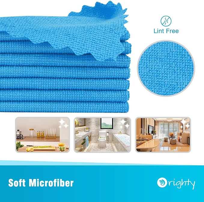 Orighty Microfiber Cleaning Cloth Bulk, 100 Pack, 11.5x11.5 inch, Blue - Image 2