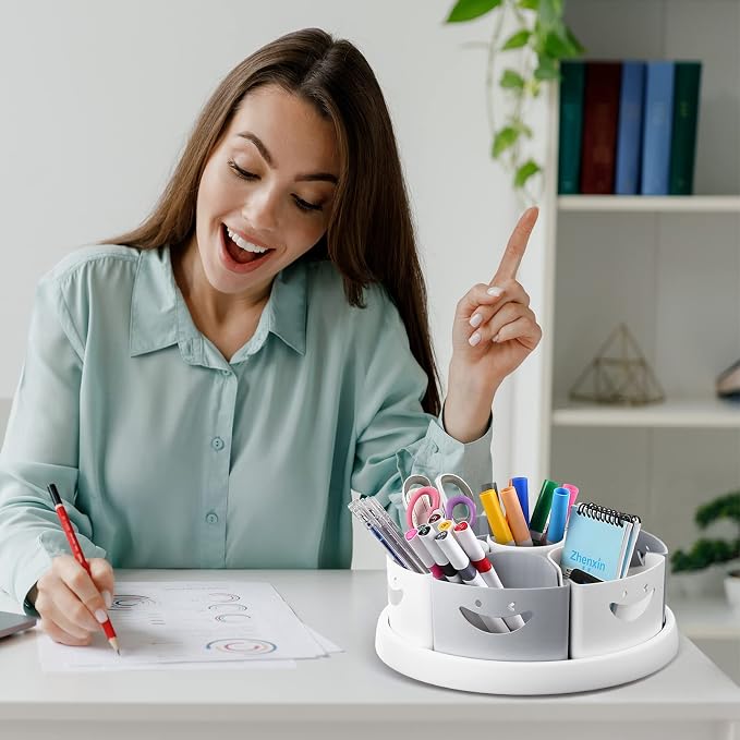 MeCids Art Supply Organizer Rotating Desk Organizer Pen Holder (10 IN) - Image 5