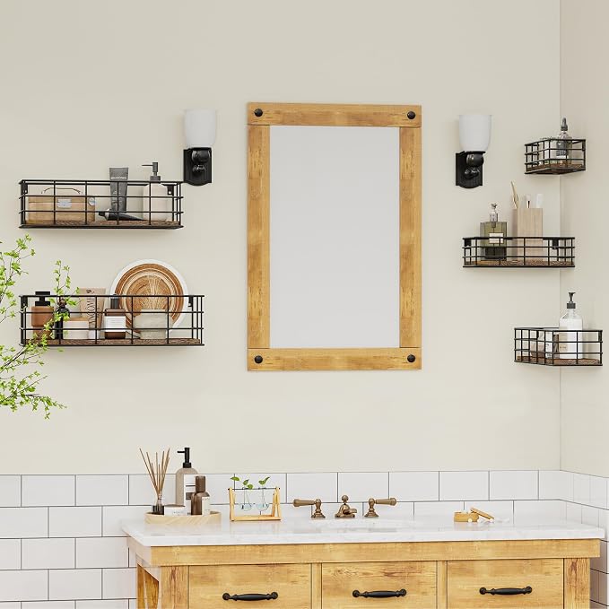Fixwal Wire Frame Floating Shelves for Wall 5 Different Sizes Carbon Black - Image 5