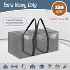 6 Pack Extra Heavy Duty Large Moving Bags with Strong Zipper, Black | Comfortable Handles, Sturdy & Durable Clothes Storage Bags Totes Bins, Blue Packing Moving Boxes for College Supplies - Image 2