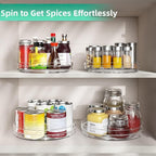 Optish 3 Pack 9.5" Lazy Susan Organizer for Cabinet, Non-Skid Turntable - Image 4