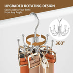 ZEDODIER Belt Hanger, Belt Organizer for Closet, Keeping Belts Visible and in Good Condition, Hanging Tie Rack Holder, Closet Organizers and Storage, Silver - Image 2
