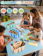 6 Pack Classroom Caddy Organizer with Handle, Table Caddy Classroom - Image 2