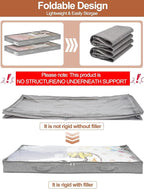 punemi Low-Profile Under Bed Storage Containers, 20 x 40 x 3 in, 4 Pack - Image 4