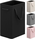 Optish 90L Slim Laundry Hamper, Large Laundry Basket With Handles, Black Narrow Laundry Basket for Dorm, Bedroom, Living Room, Collapsible Laundry Hamper by Optish
