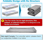 5 Inch Low Profile Under Bed Storage Drawer 4 Pack, Lightweight Underbed Clothes Storage Container Bins With NO STURCTURE, Shallow Storage Bag for Dorm & Home, With Clear Lids & Water-Resistant Fabric - Image 5