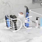 Hair Dryer Holder 3in1 Hair Tool Organizer/Wall Mounted,Cabinet Door or Desk-based Blow Dryer Holder/Height-adjustable Curling Iron Holder/Bathroom Cabinet Organizer for Flat Irons Curling Wand - Image 5