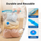 ETENWOLF 12 Combo Vacuum Storage Bags for Travel with Wireless Pump - Image 7