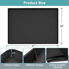 Under Sink Mats for Kitchen Waterproof 31" x 22", Silicone Under Sink Mat and Protectors, Under The Sink Organizer for Kitchen and Bathroom Black - Image 2
