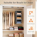 Lifewit RV Storage and Organization, Hanging Closet Shelves | 3 Shelf Front Anti-Slip Closet Organizers and Storage with 2 Sturdy Hooks, Vertical, Foldable, for Camper, Beige, 1 Pack - Image 4
