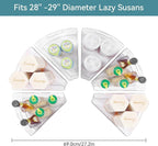 Oubonun Lazy Susan Cabinet Organizer Bins 6 Pack, 1/8 Wedge - Image 2