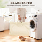 ELYKEN 3-Tier Vertical Rolling Laundry Hamper with Wheels & Removable Bags - Image 6