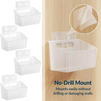 NiHome 4-Pack Cabinet Door Organizer, Adhesive RV Camper Wall Storage Caddy - Image 5
