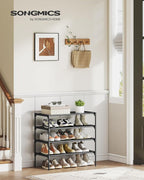 SONGMICS 4-Tier Shoe Rack, Space-Saving, Shoe Storage Organizer - Image 2