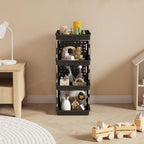 Lifewit 4 Tier Plastic Stackable Storage Baskets for Clothes 1 Pack, Black - Image 8