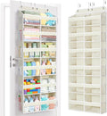 Yecaye 6 Tier Over The Door Organizer, Door Organizer with 12 Compartments | 20" W, Extra Large Behind Door Storage With 12 Side Pockets, 80lbs Heavy Duty, Clear Window, for Closet Bedroom by Yecaye
