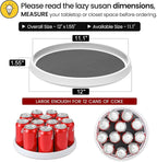 12-Inch Non-Skid Turntable Lazy Susan Organizer [4 Pack] - Spinning Rack for Cabinet Table Top, Pantry Organization Storage, Kitchen, Fridge, Vanity, Countertop, Under Sink Organizing, Spice Spinner - Image 2