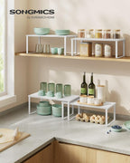 SONGMICS Cabinet Organizer Shelf, Set of 2 Spice Rack, Kitchen Storage - Image 2
