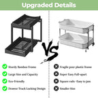 MHXW SXPN Bamboo Under Sink Organizer, 2 Pack Pull Out Cabinet Organizer - Image 6