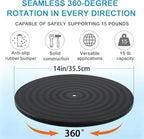 HSTECH 14 Inch Heavy Duty Rotating Swivel Stand - Lazy Susan with Steel Ball Bearings for Model Base/Rotating Plants/Crafts Stand Monitor/TV/Monitors/Potted Plants (360˚ Rotation) - Image 2