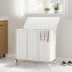 WOWLIVE Laundry Hamper 3 Section with Lid, 142L Laundry Basket with Wheels - Image 2