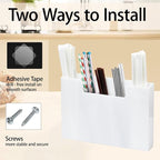 Straw Holder Organizer Dispenser Storage Acrylic for Kitchen Cabinet Door - Image 5
