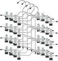 TOPIA HANGER 4 Tier Metal Skirt Hangers with Clips 80% Space Saving 4 Pack by TOPIAHANGER