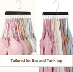 TOPIA HANGER 2 Pack Bra Hanger for Closet, Premium Wooden Tank Top Hangers - Image 4
