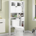 Vabches Over The Toilet Storage Cabinet with Doors and Shelves, White by Vabches