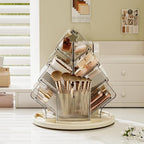 360° Rotating Makeup Organizer, 9.25'' Clear Lazy Susan for Vanity - Image 2