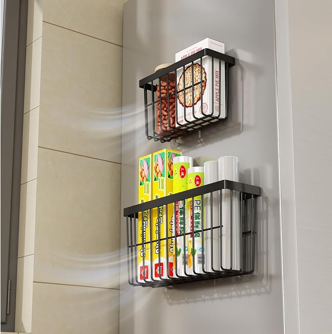 Kitchen Cabinet Door Storage Box, Self Adhesive Wall Mounted,Wardrobe/Bathroom/Refrigerator Small Items Organizer,Oil bottle/Seasoning storage (3 Piece) - Image 5