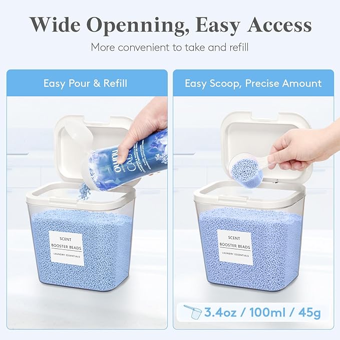 Lifewit Laundry Pods Container with Pop-up Lid, 0.5+0.72+1.2 gal, 3 Pcs - Image 3