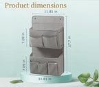 Wall Hanging Organizer – Over the Door Storage & Behind Door Organizer for Dormitory, Bathroom, Bedroom, Kitchen, Nursery, Space-Saving (Grey, 2 Pack) - Image 3