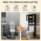Over Toilet Storage Cabinet with Barn Door & Adjustable Shelves - Image 4