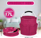 17L Cleaning Caddy for Cleaning Supplies with Handle,Cleaning Supplies Organizer Bucket for Home Garden - Image 2