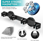 Magnetic Mop Broom Holder, Strong Non Slip Magnetic Broom Mop Hanger, Heavy Duty Magnetic Hooks for Hanging Shovel Rake Tools, Wall Mounted Utility Storage Magnet Rack 4 Rack - Image 2