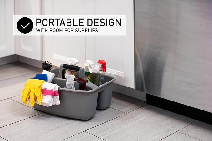 Mighty Tuff Rough and Rugged All-Purpose Cleaning Caddy, Grey/Black 2 Count (CD0170) - Image 5